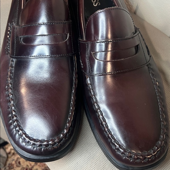 BASS Dark Brown Leather Classic Penny Loafers Shoes - Picture 6 of 8